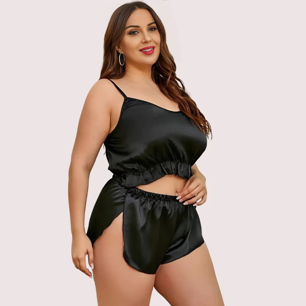 Luxe Lounge Cami Top & Shorts – Extra Plus Size