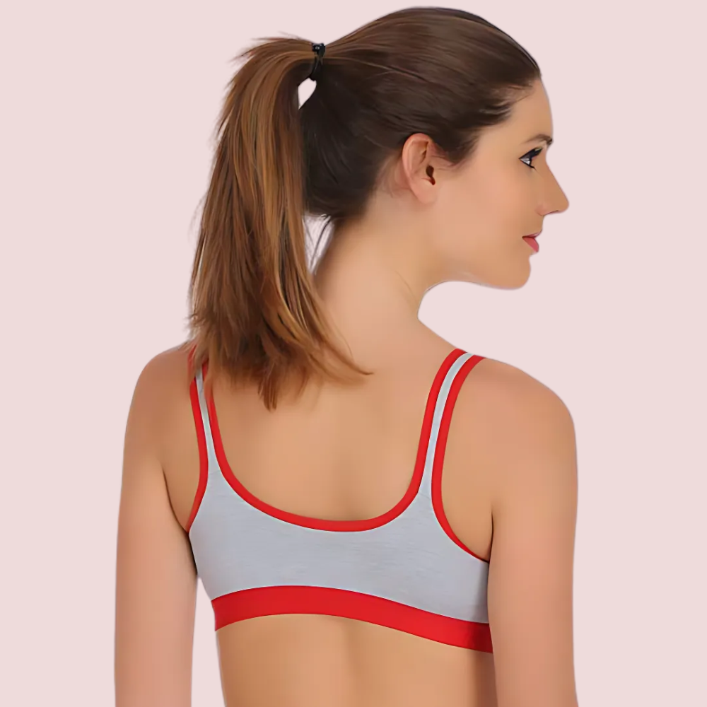 &quot;Non&quot; padded medium impact Sports bra ( 2 Pack )