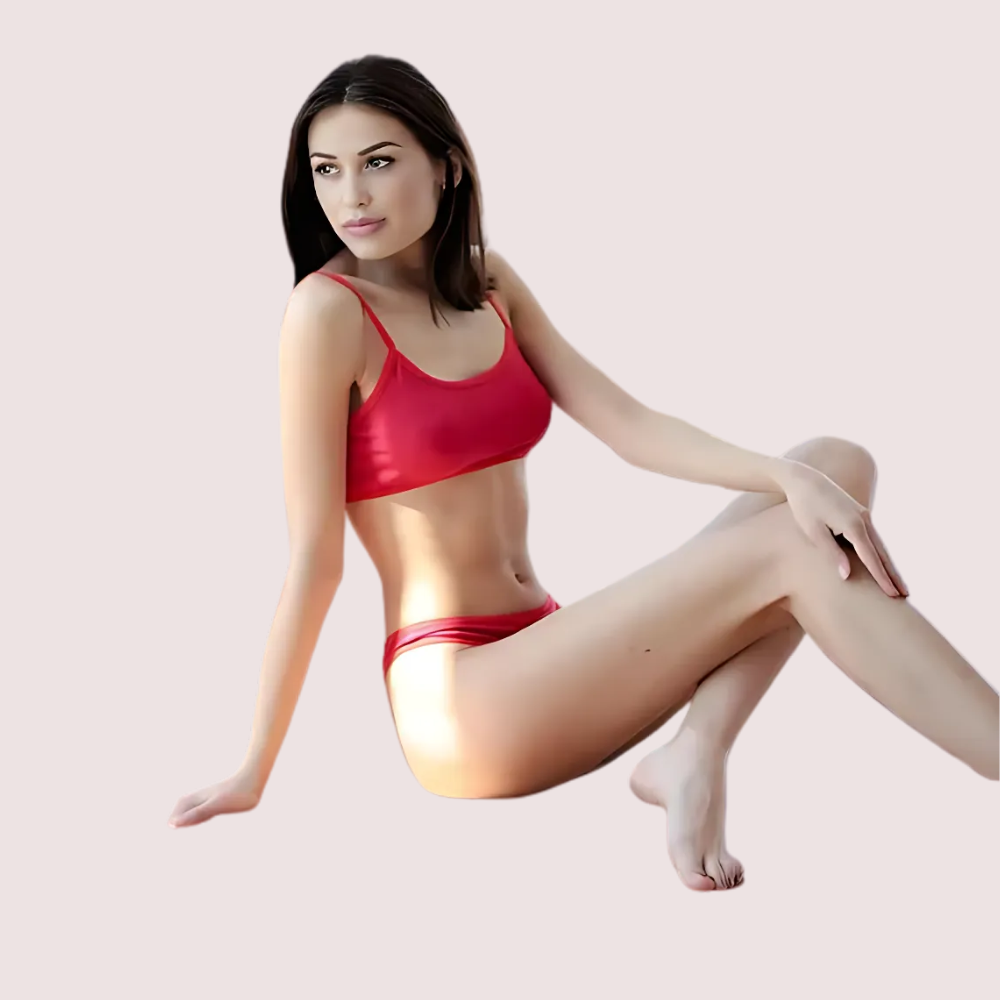 &quot;Full&quot; Coverage Smooth Red Cotton Bra Panty Set