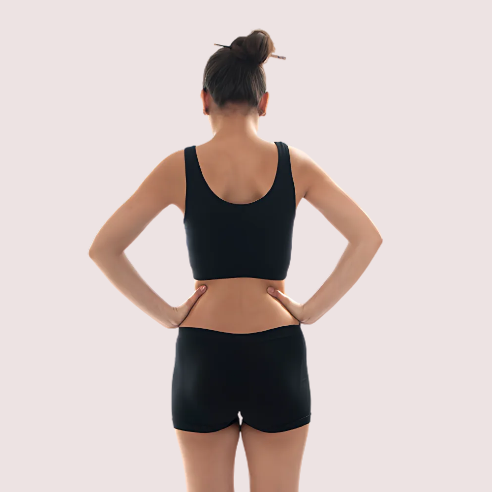 &quot;Black&quot; Seamless Sports Bra And Boyshort Set