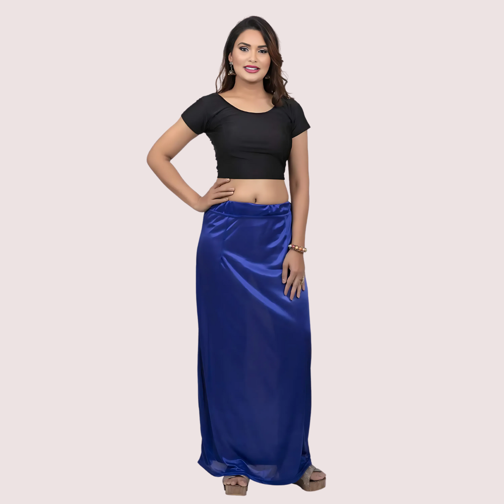 Indian Saree's Petticoat for Women Silk Satin Underskirt Solid Inner Wear