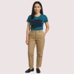 Teal Crown Graphic Crew Neck Tee