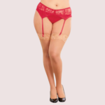 Red Allure Lace Suspender Belt – Plus Size