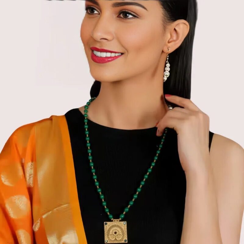 Emerald Sunburst Statement Necklace