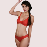 Comfy Red Cotton Everyday Bra Panty Set