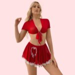 Sweet Temptation Red Heart Mesh Roleplay Costume