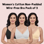 Women’s Cotton Non-Padded Wire-Free Bra Pack of 3