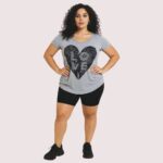 Heather Grey "LOVE" Heart Graphic Tee