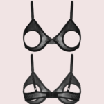 Daring & Sexy Sheer Open Cup Bralette