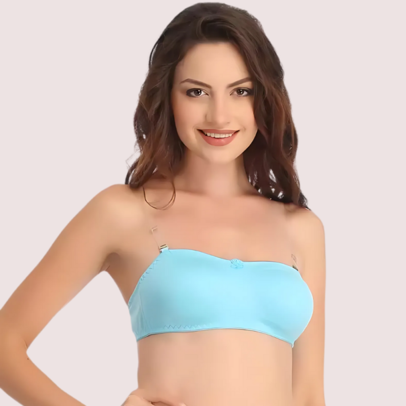 Women's Comfy Wirefree Micro Touch Stretch Tube Bra
