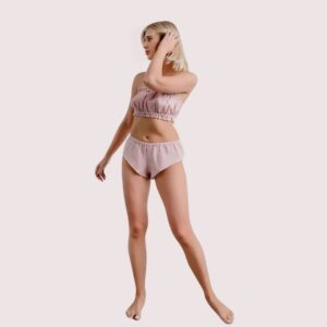 Linen Luxe Ruffle Bandeau & Knickers Set – 2 Pack