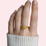 Modern Twist Knot Gold Polish Everyday Ring